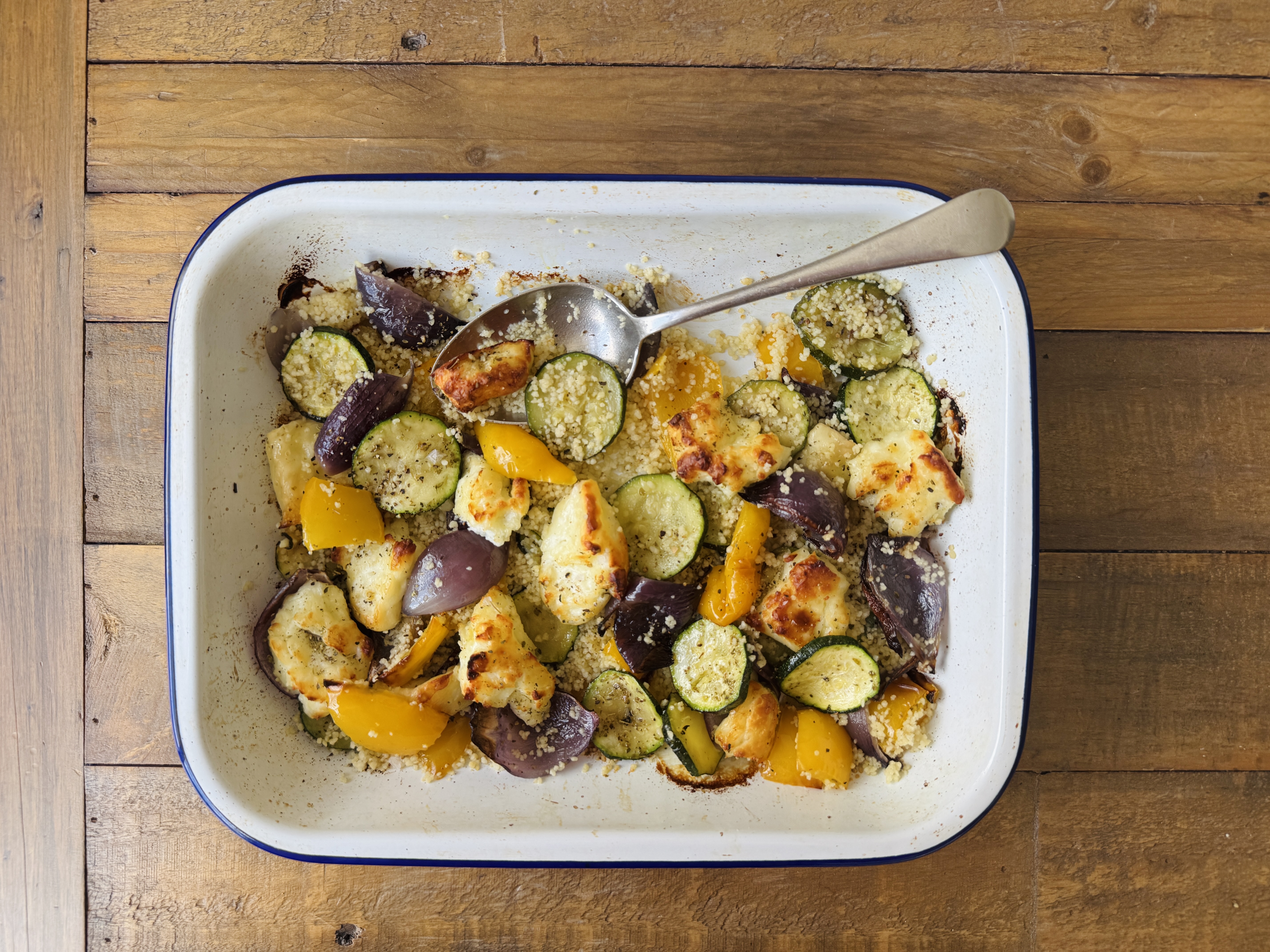 Easy Halloumi & Couscous Traybake