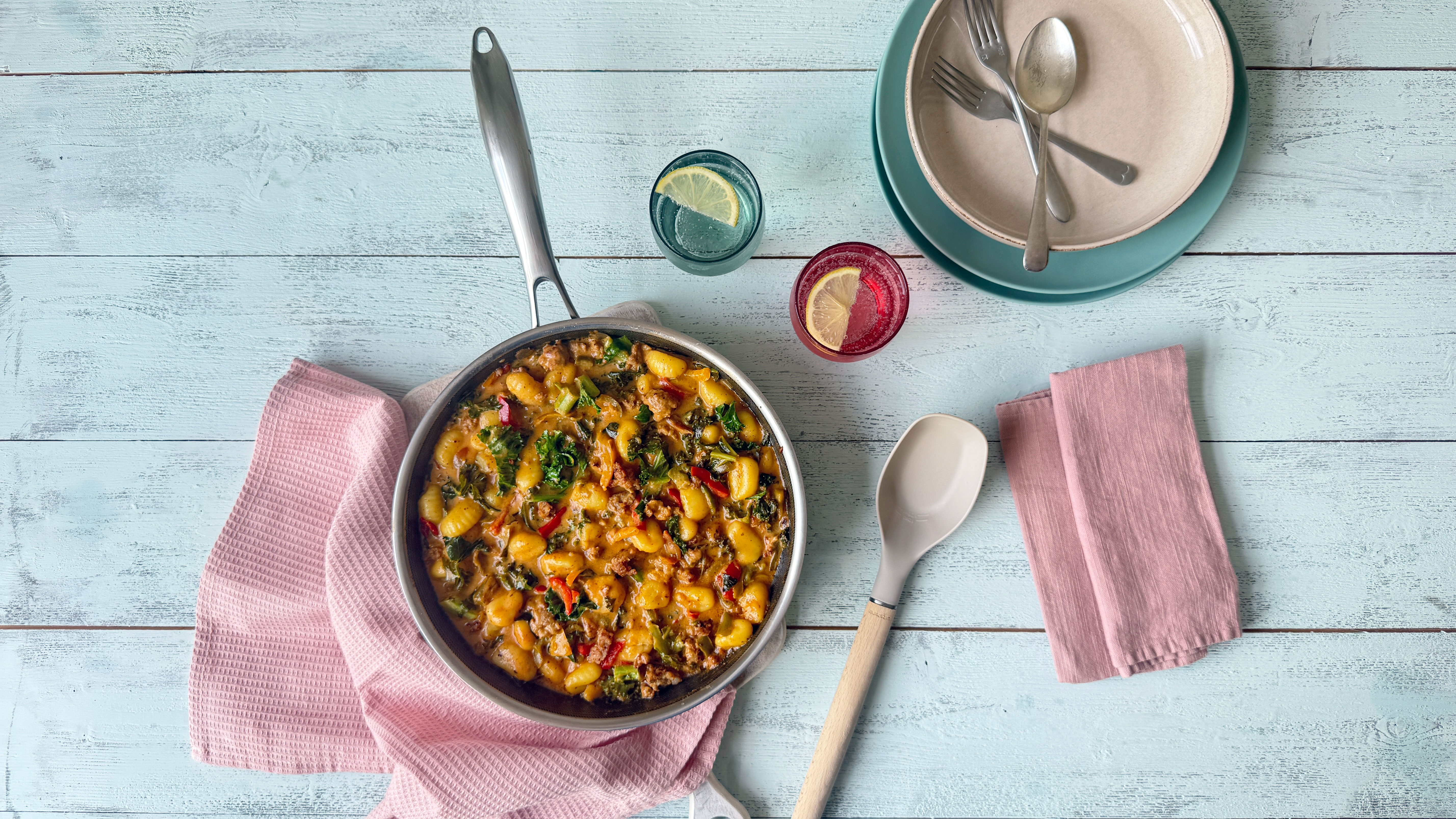 15 Minute Creamy Chipotle Sausage Gnocchi
