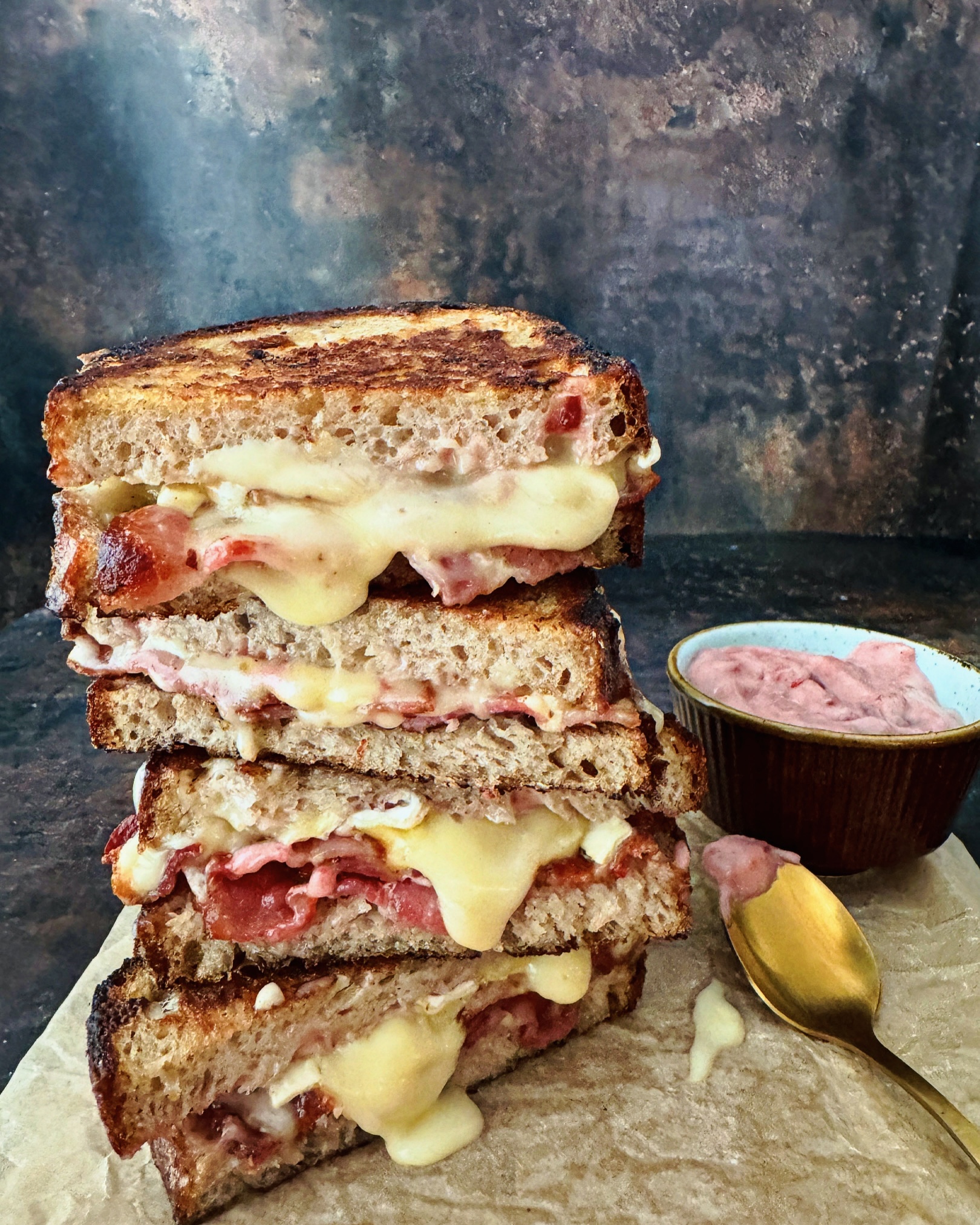 Bacon, Brie & Cranberry Toastie