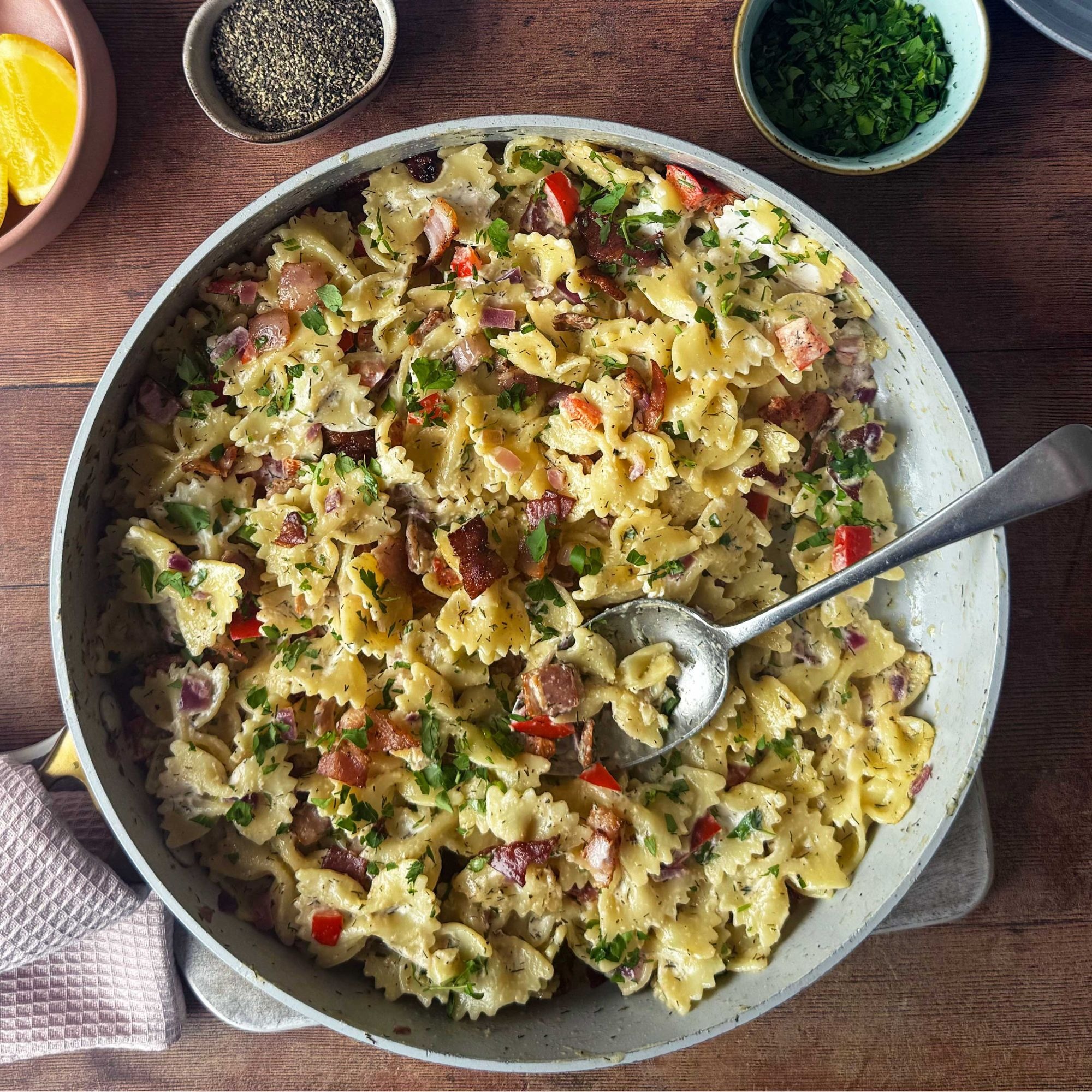 Speedy Bacon Ranch Pasta