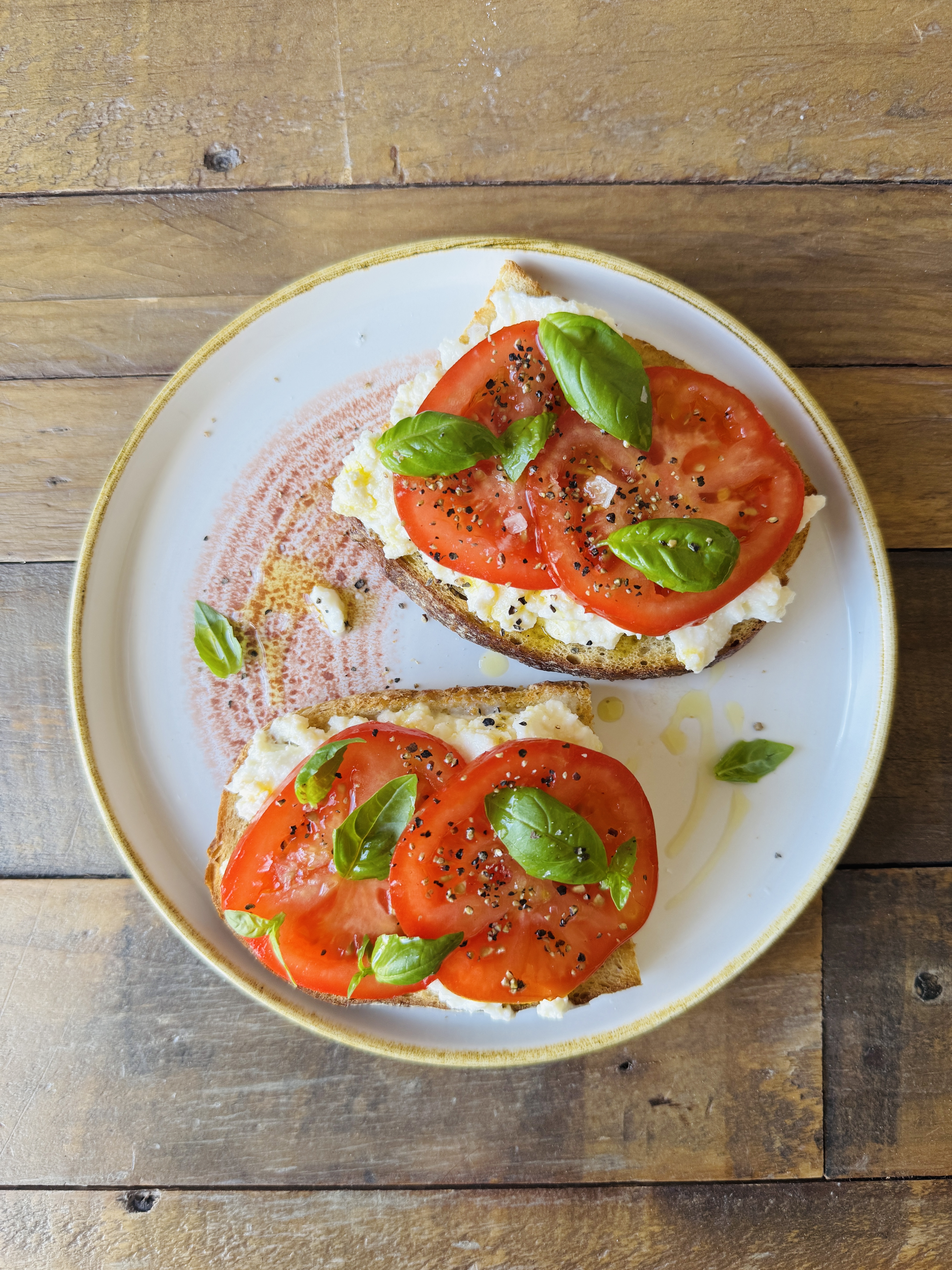 Cheat's Burrata & Tomatoes on Toast
