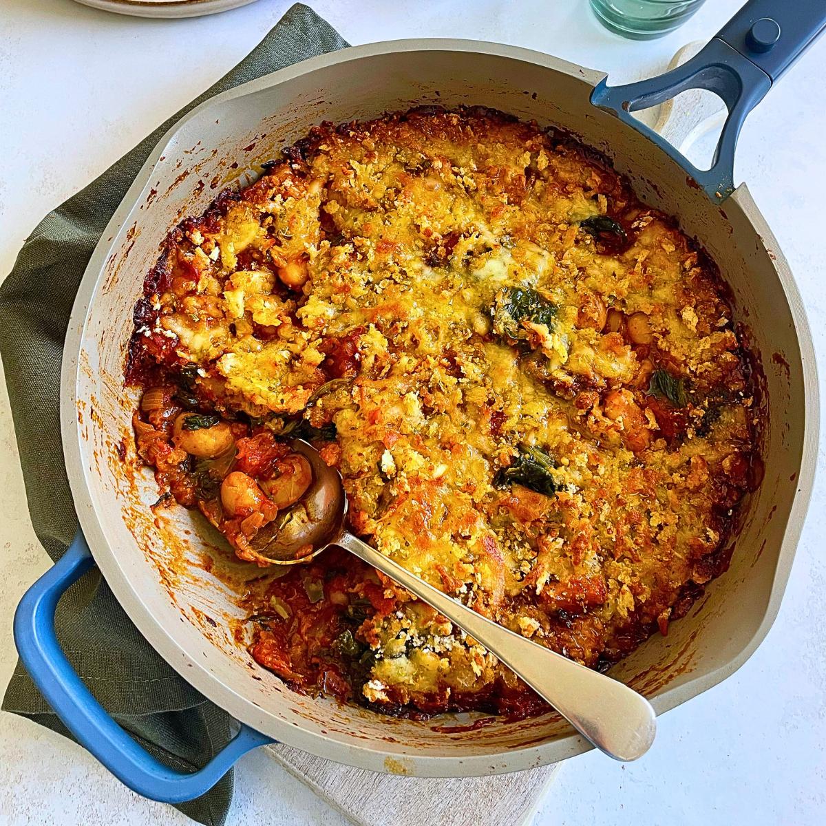 Cheesy Tomato Bean Bake