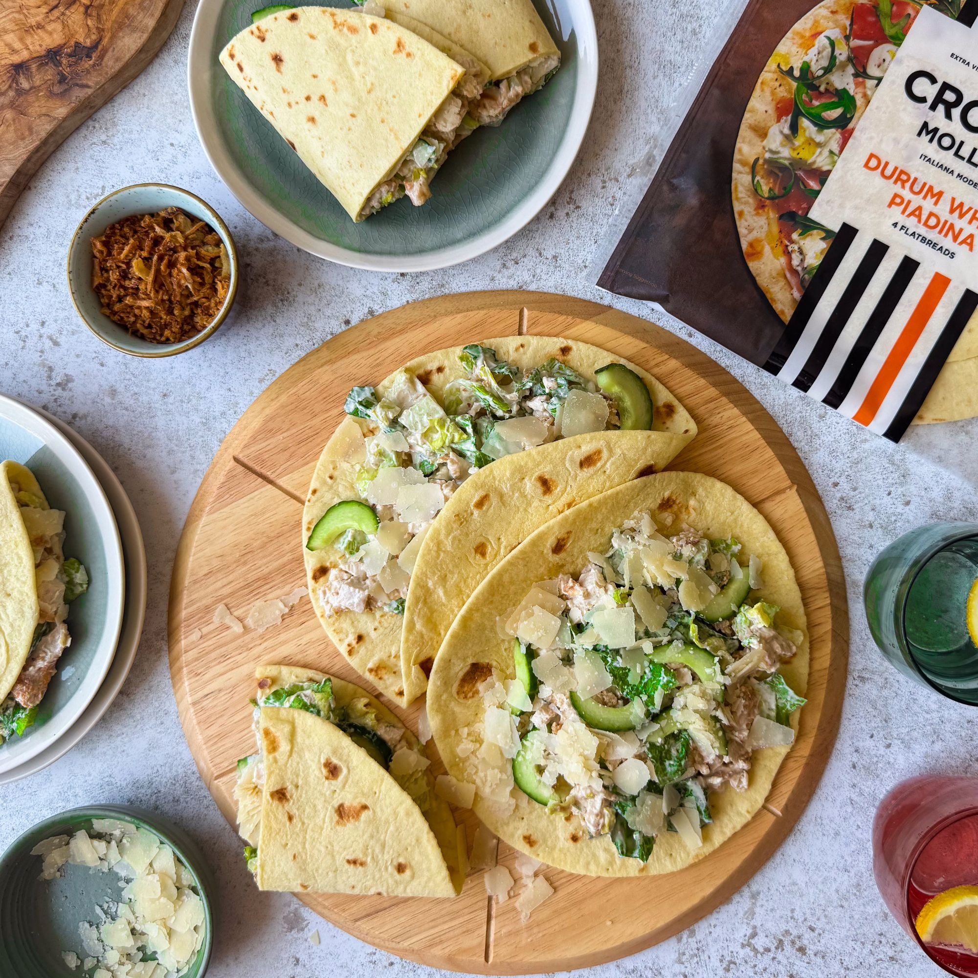 Loaded Chicken Caesar  Piadina Flatbreads