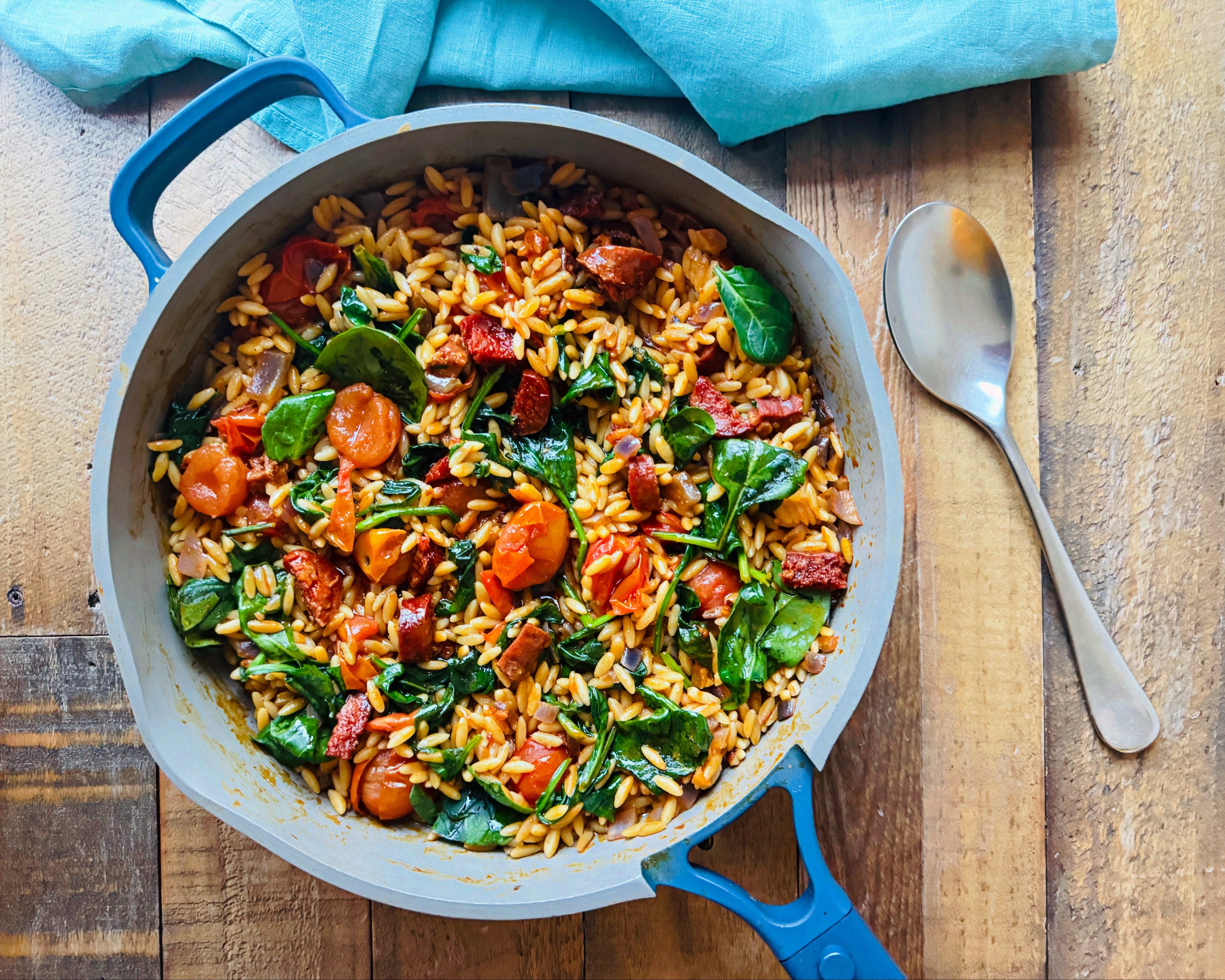 One Pan Chorizo & Smoky Tomato Orzo
