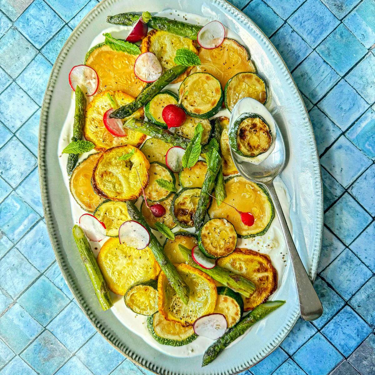 Courgette Salad with Whipped Feta 