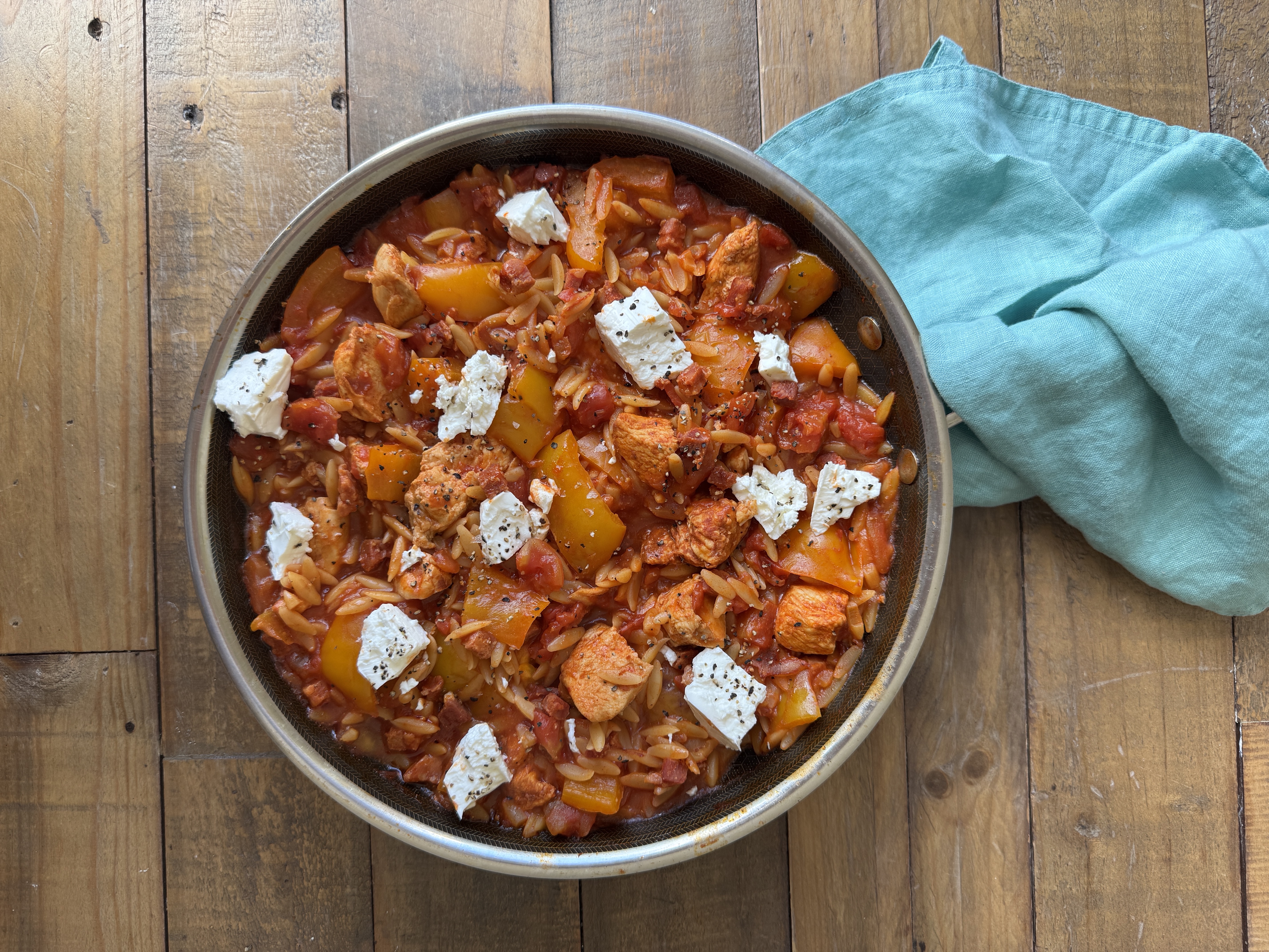 Dump Bag Chicken & Chorizo Orzo 