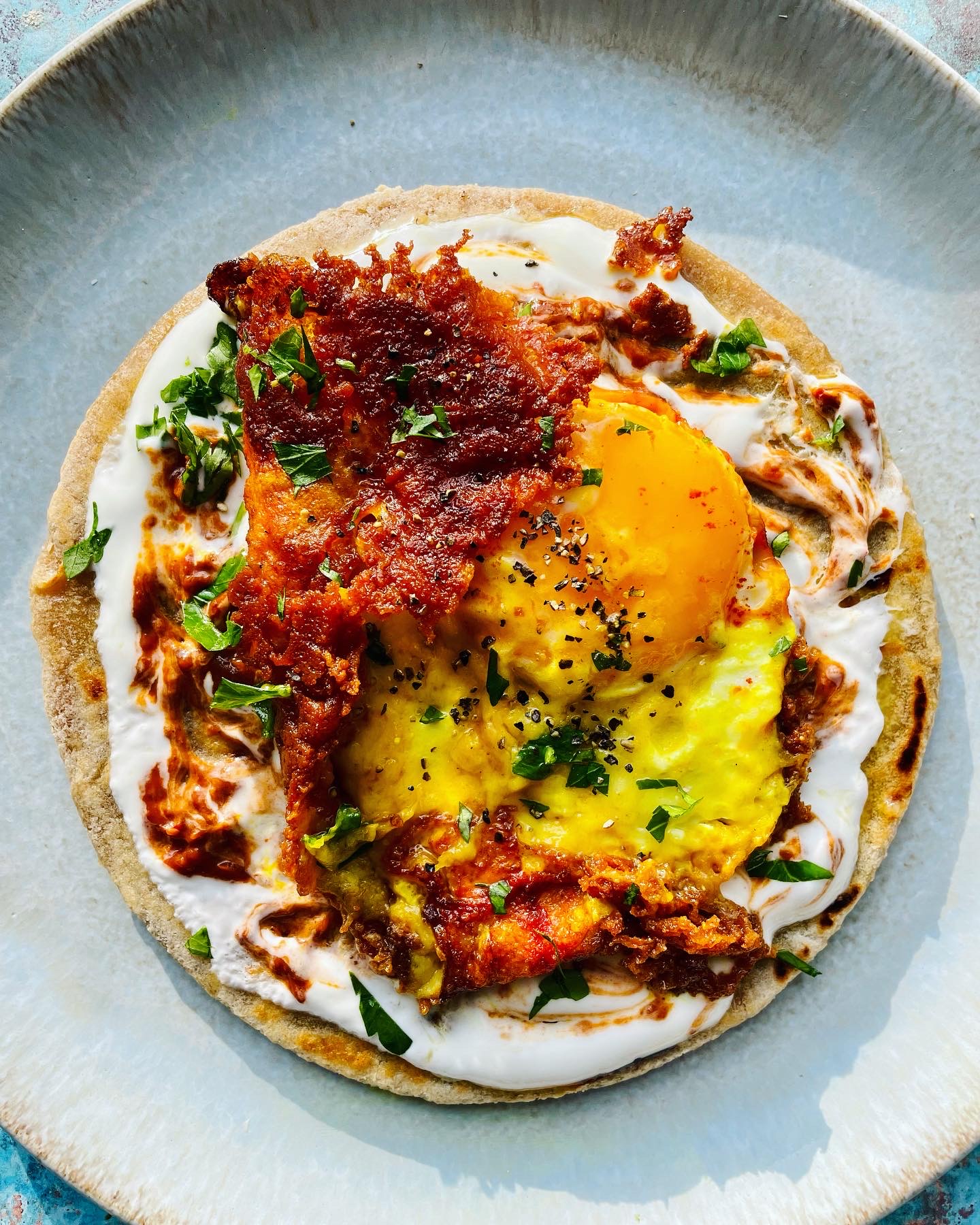 Crispy Cheesy Eggs With Flatbreads