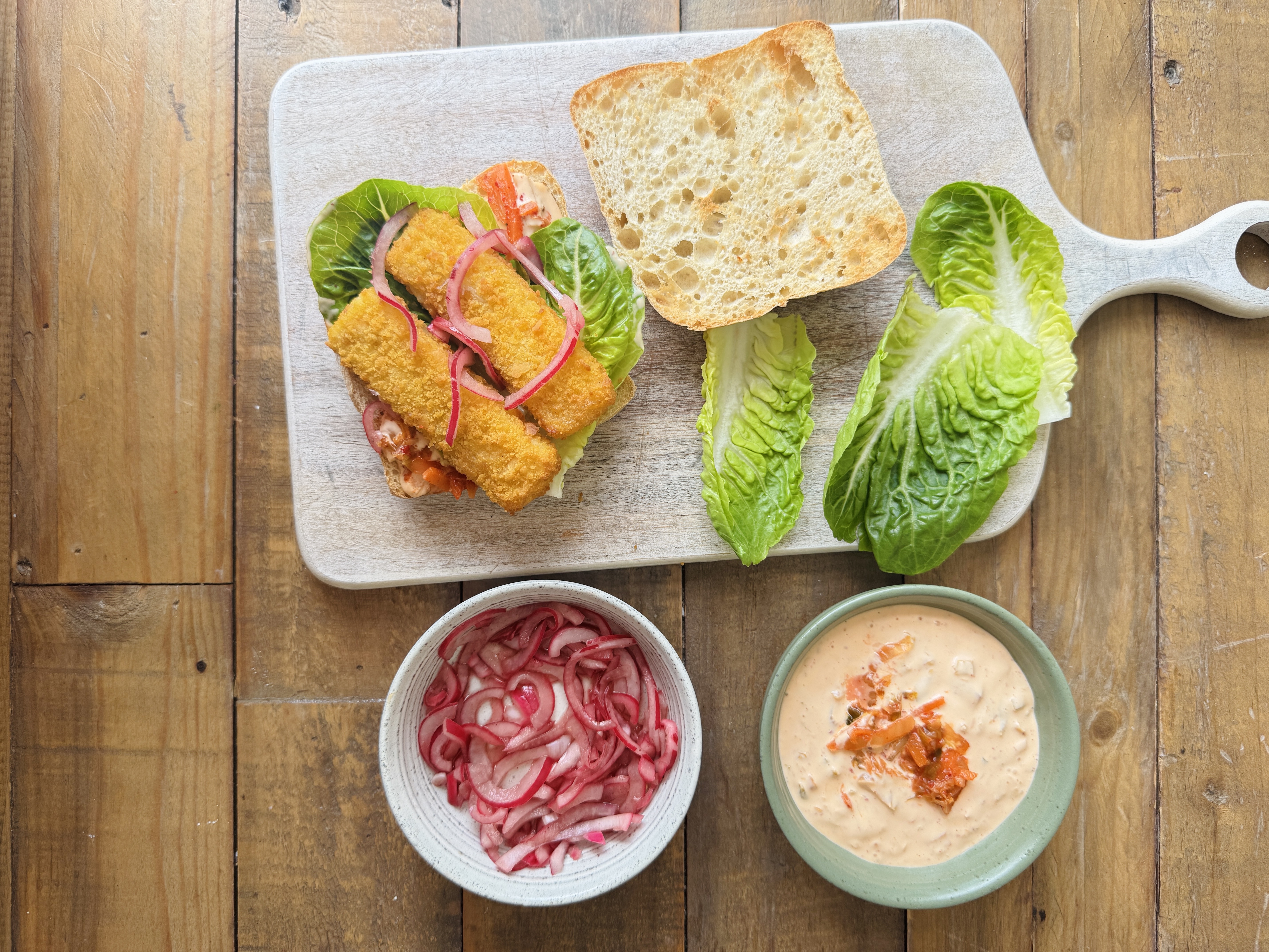 Fish Finger Sandwich & Kimchi Mayo
