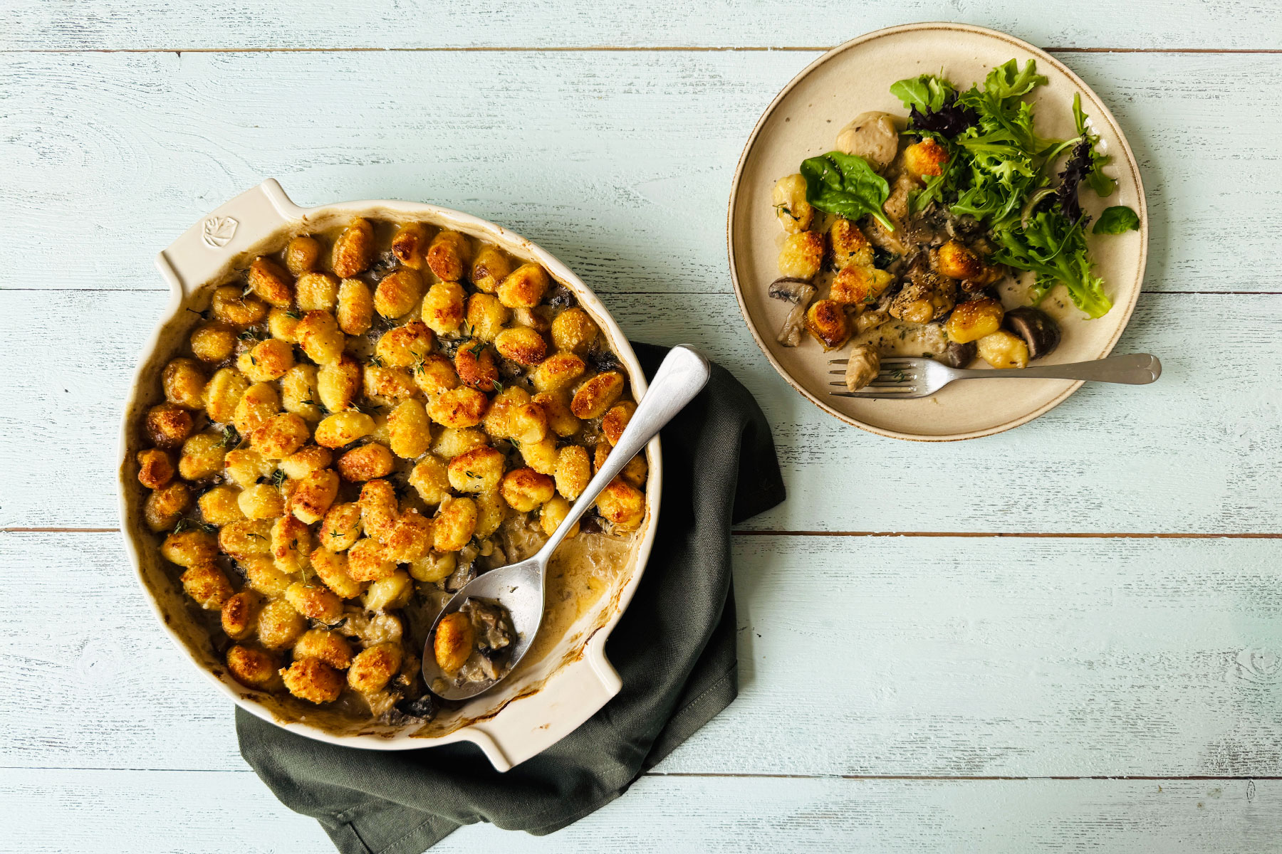 Gnocchi Chicken & Mushroom Pie