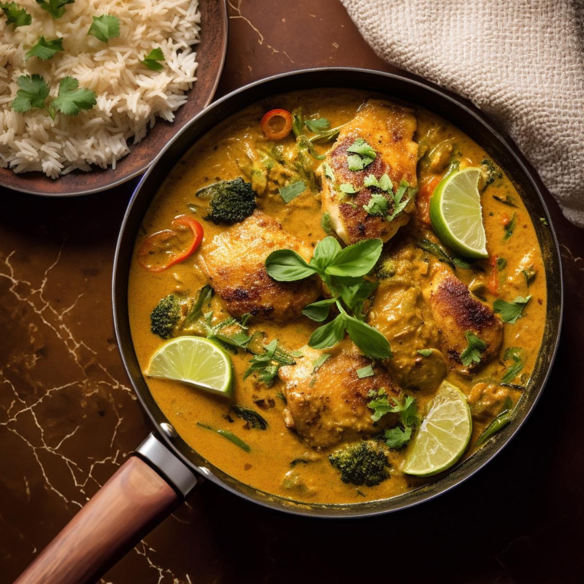 Golden Braised Coconut Chicken