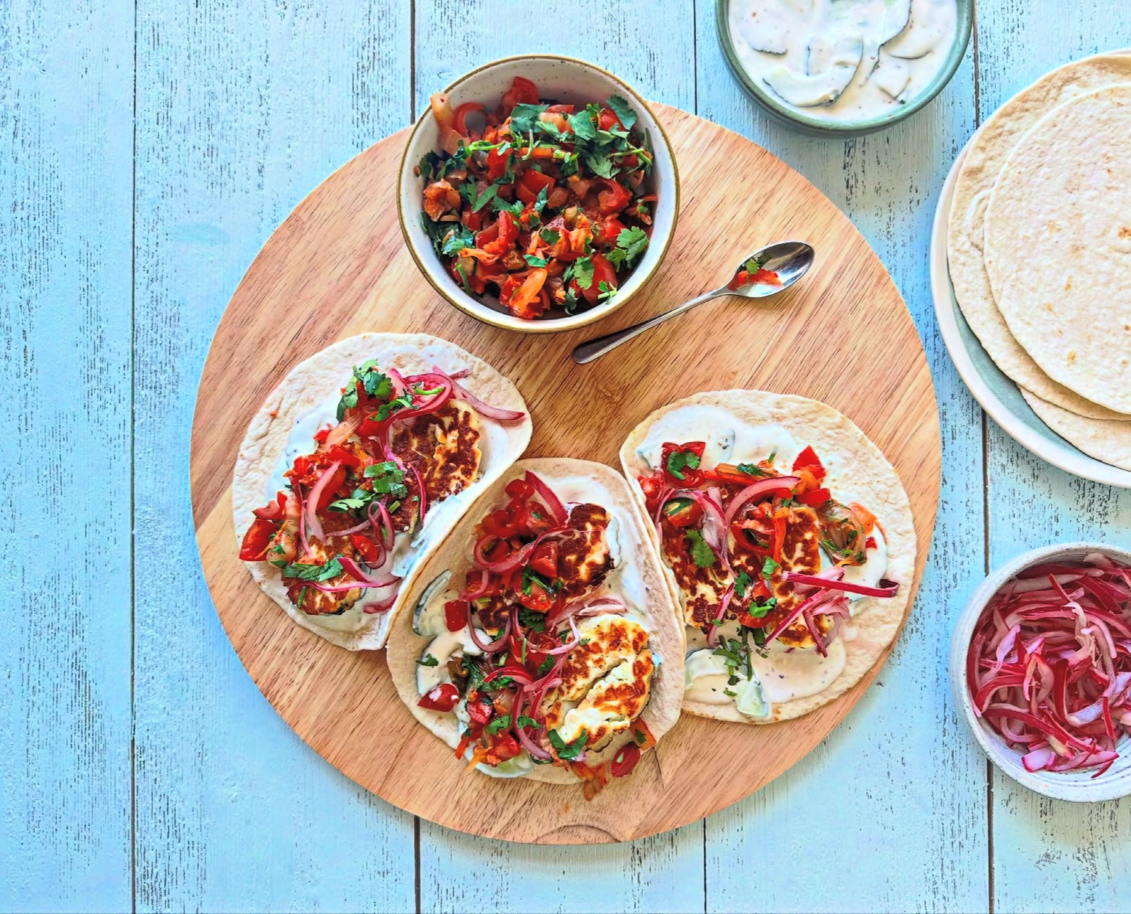 Loaded Halloumi Tacos 