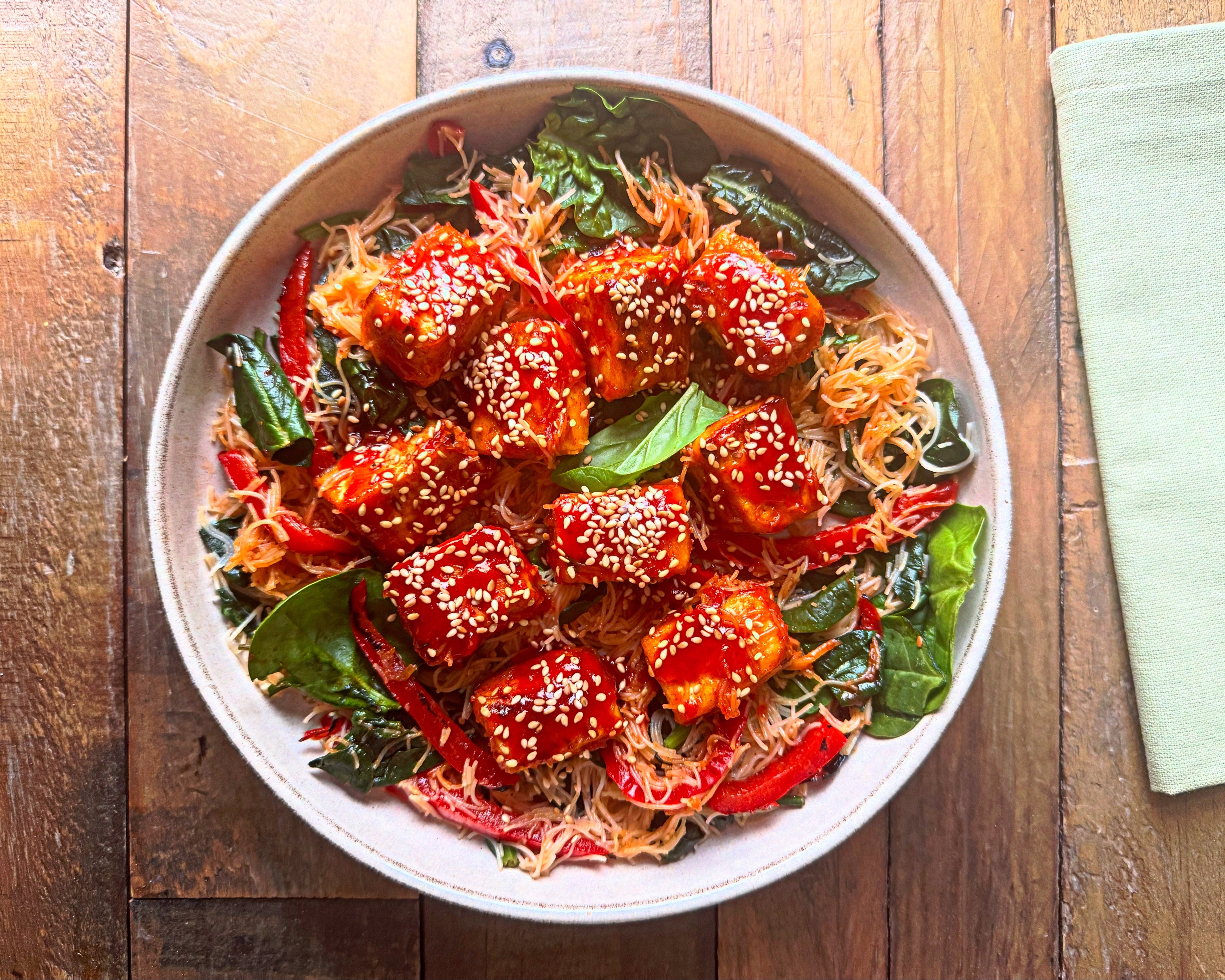 Honey Sriracha Tofu 