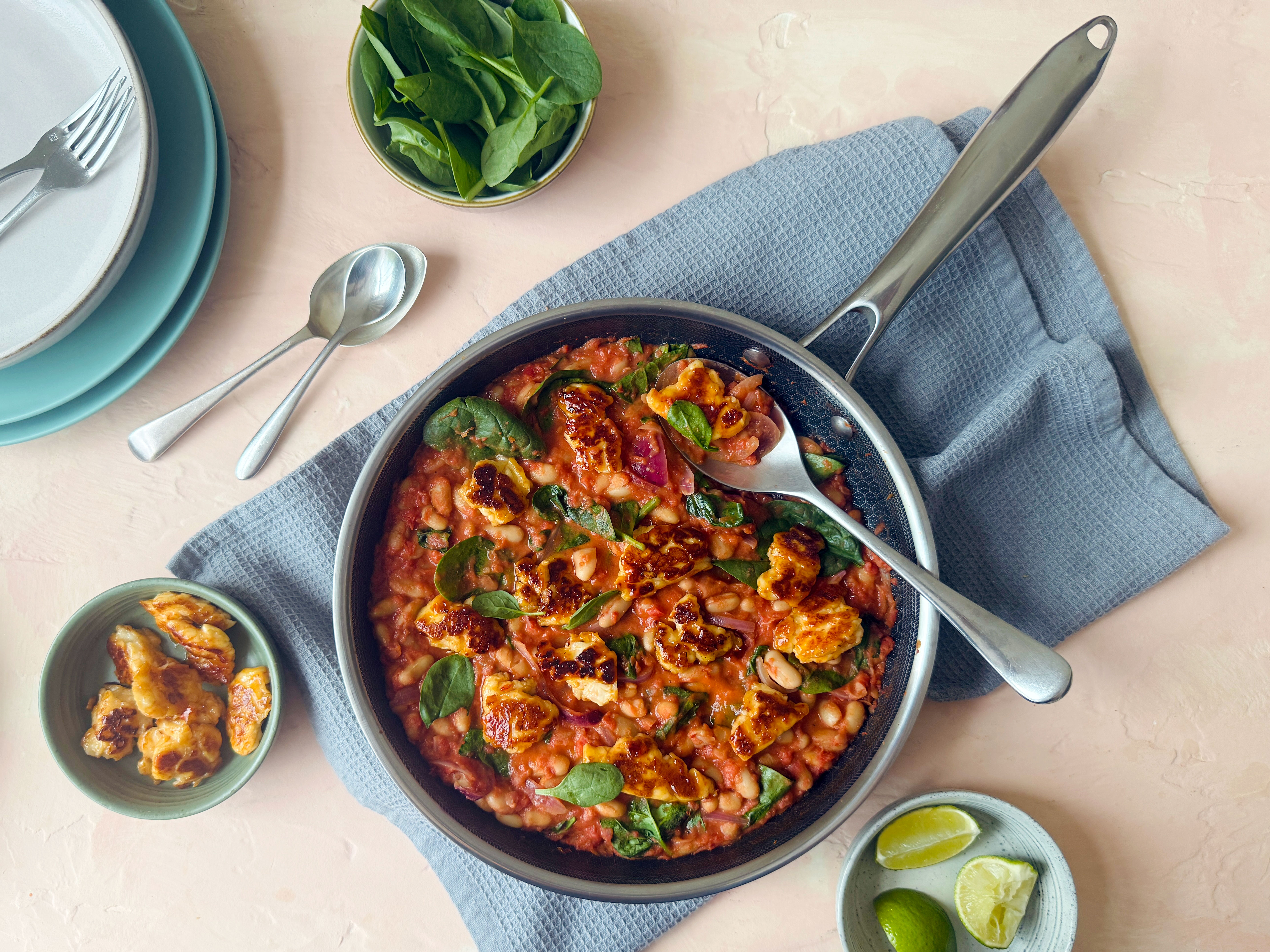 Hot Honey Halloumi & Bang Bang Beans
