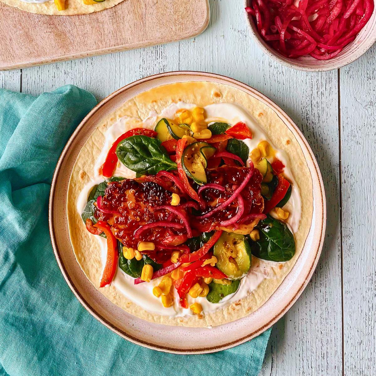 Hot Honey Halloumi Wraps