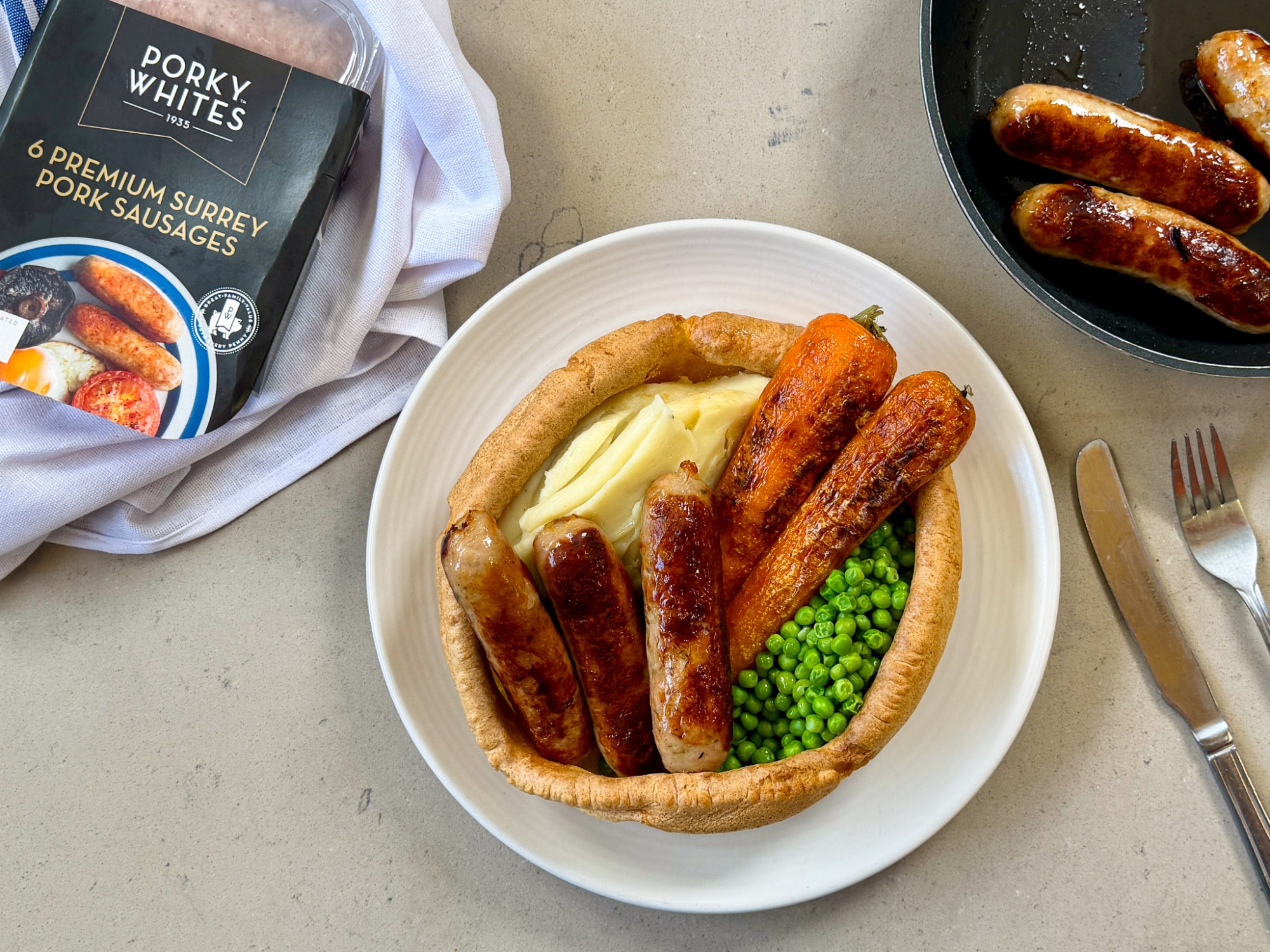 Loaded Sausage & Mash Yorkshire Puddings