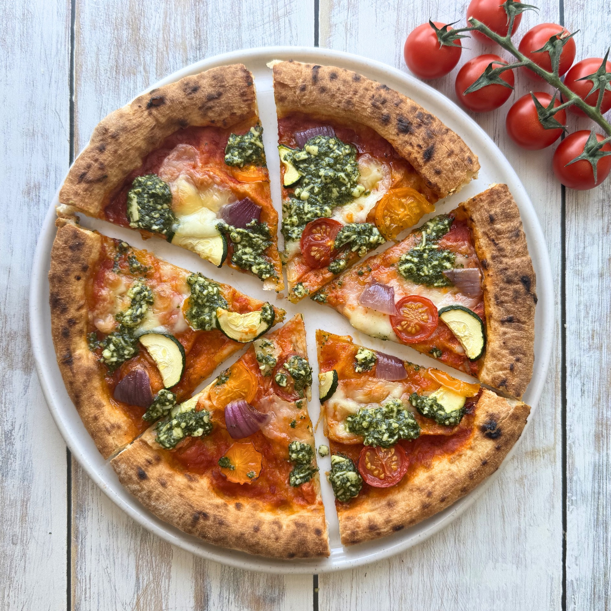 Loaded Veg Caprese Pizza