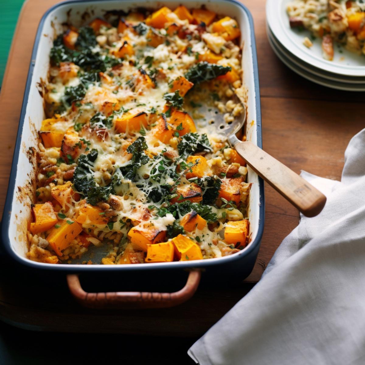 Roast Butternut Squash & Feta Pasta Traybake