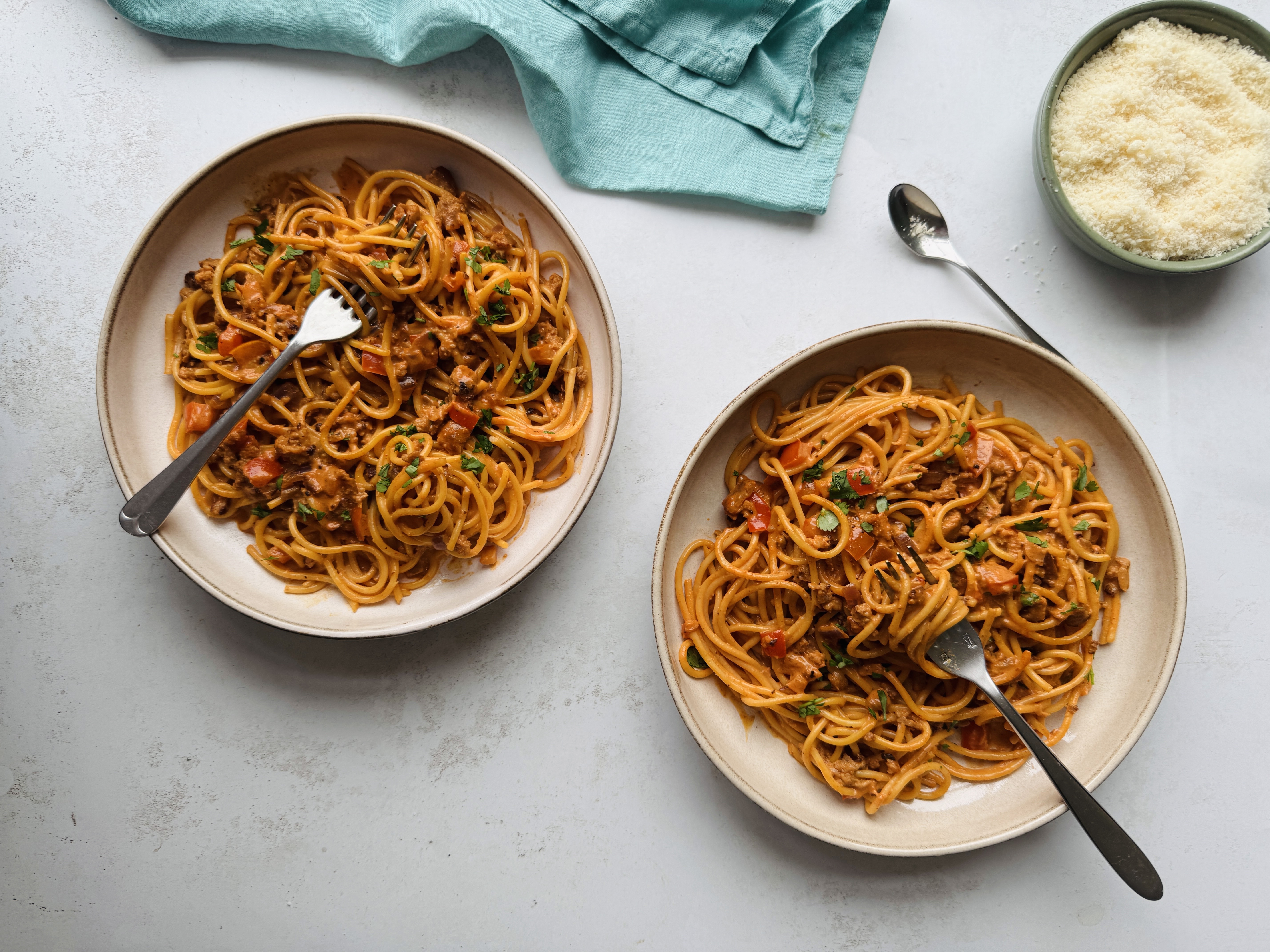 Sausage Gochujang Spaghetti