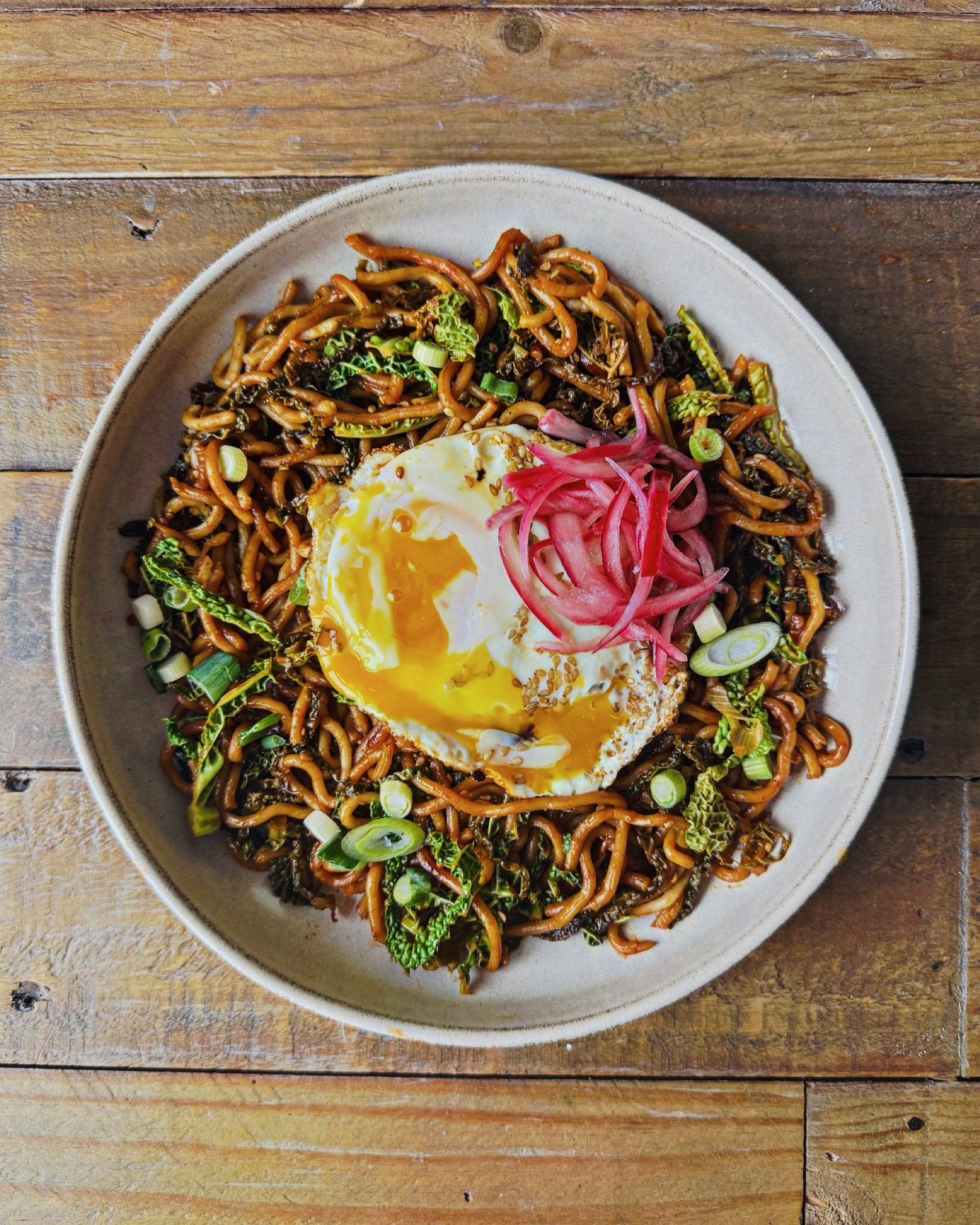 Sesame Egg & Sticky Noodles