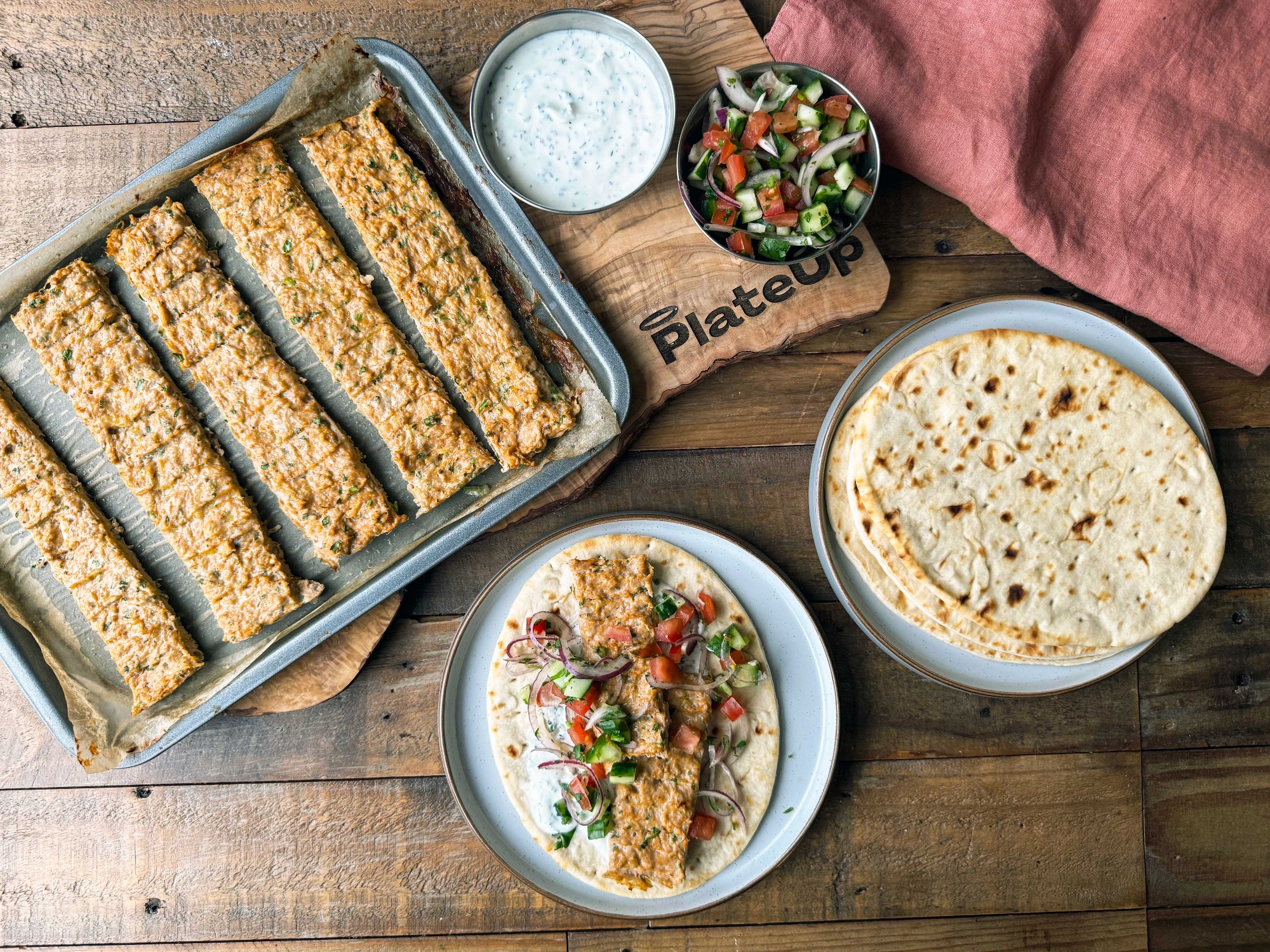 Sheet Pan Chicken Tikka Kebabs