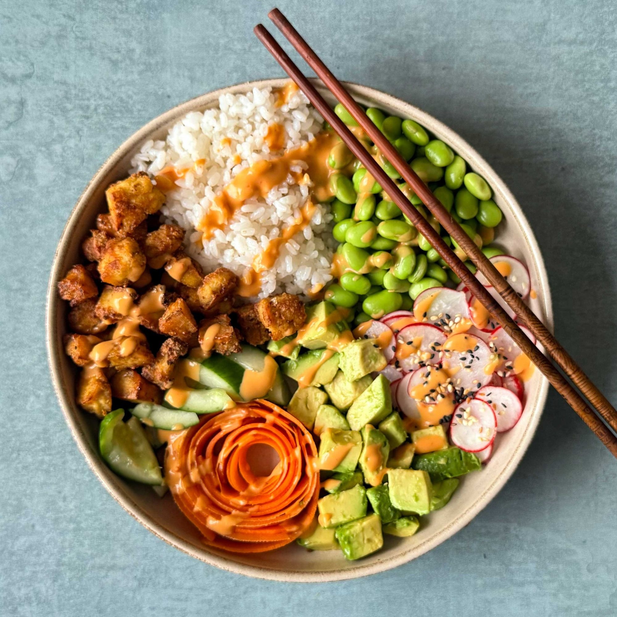 Sriracha Lime Tofu Poke Bowl
