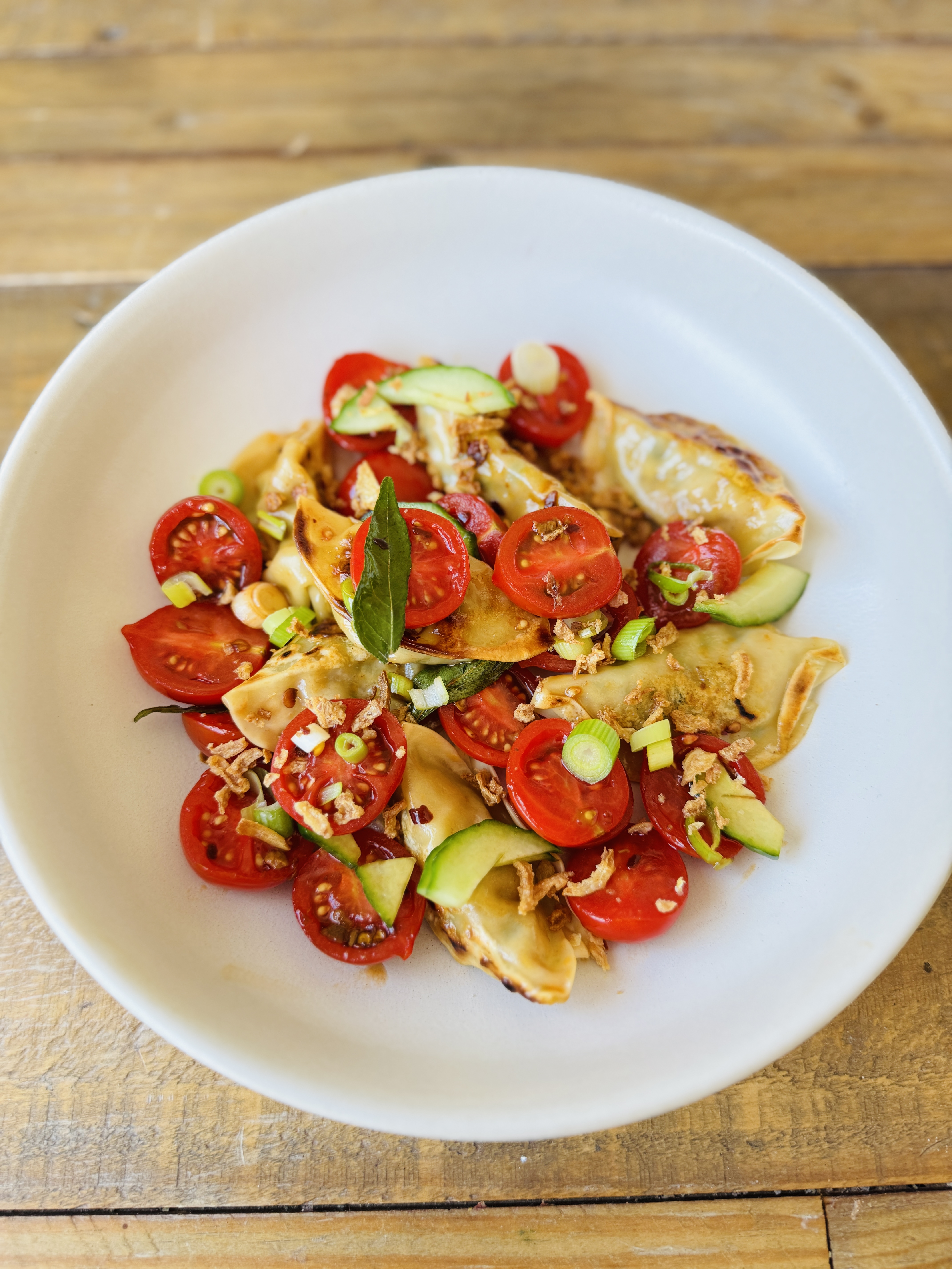 Tomato Dumpling Salad