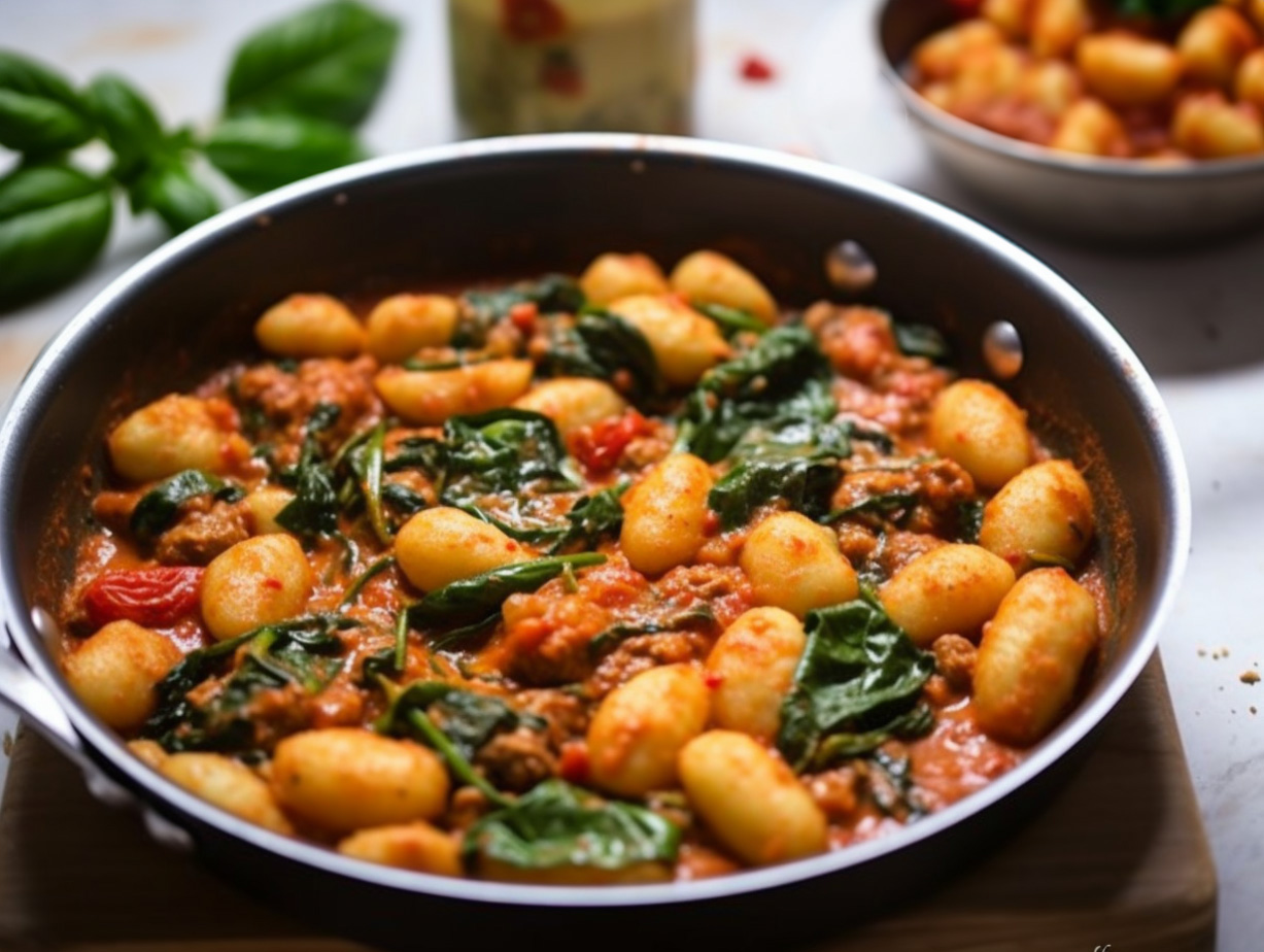 One Pot Tomato & Pepper Gnocchi