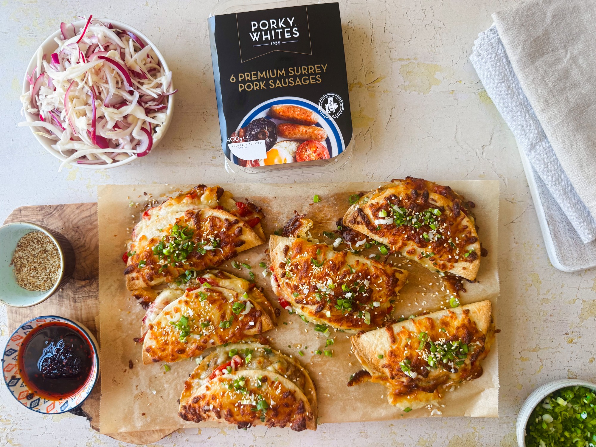 Traybake Pork Dumpling Tacos