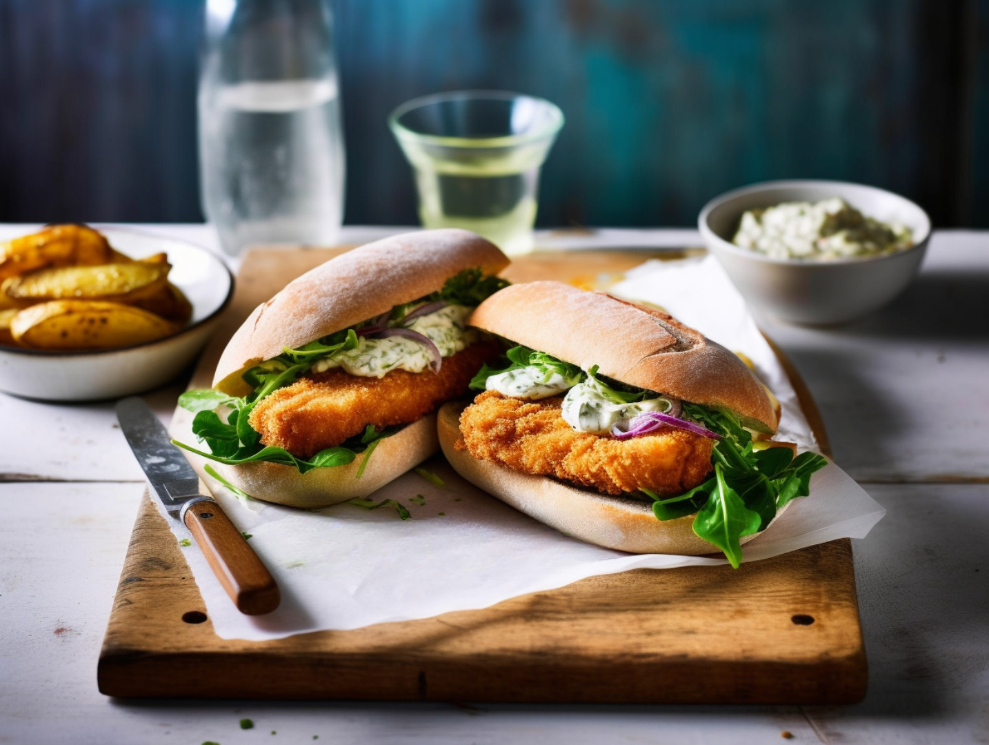 Posh Fish Finger Sandwich